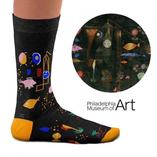 Socken Kunstwerke - Klee "Fisch Magie"